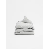erlich textil erlich textil Finn Bettdeckenbezug aus weicher Bio-Baumwolle, made in Europe, Hellgrau, – Produktbild 1 von 3