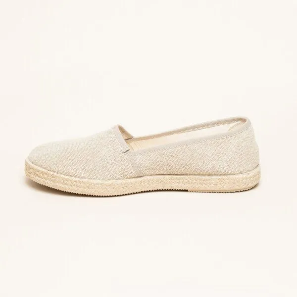 Gottstein Gottstein Camping Linen-Espadrille aus zertifizierten Leinen für Damen - Sommerschuh mit Gummisohle, Beige, – Produktbild 3 von 4