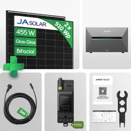 Anker PV Set - 910Wp Balkonkraftwerk Mit Anker Solix Pro 3 E2700 Speicher + JA 455W Bifazial Solarmodul – Produktbild 1 von 1