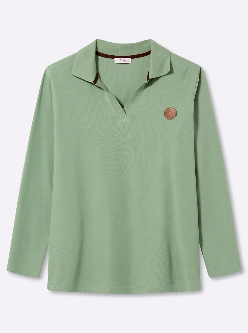 sheego Poloshirt, Eucalyptus, – Produktbild 1 von 2