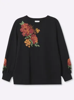 sheego by Joe Browns Sweatshirt schwarz-rostrot – Produktbild 1 von 1