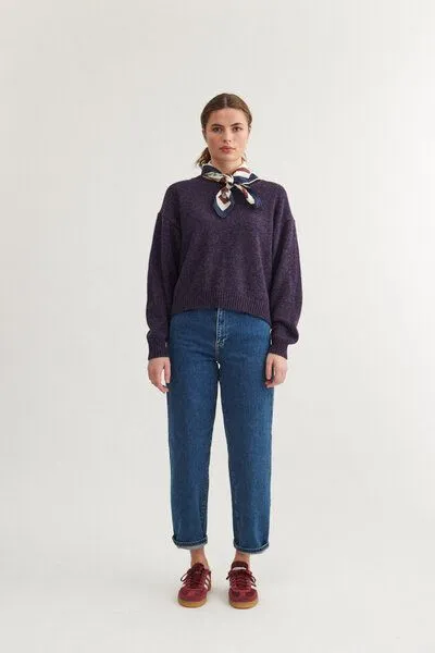 Basic Apparel Basic Apparel Lily Wollpulli, Rot-blau meliert, – Produktbild 4 von 4