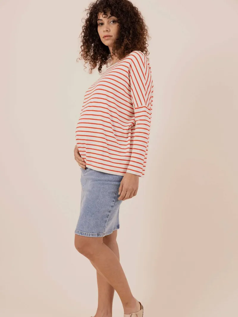 Envie De Fraise Jeansrock für die Schwangerschaft JUNE ENVIE DE FRAISE, Blue stone, – Produktbild 1 von 3