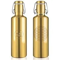 soulbottles soulbottles soulbottle steel light – flower of life gold – Produktbild 1 von 1