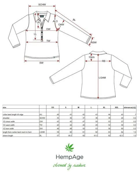 HempAge HempAge Blusenshirt Hanf/Biobaumwolle, Dark(grau), – Produktbild 4 von 4