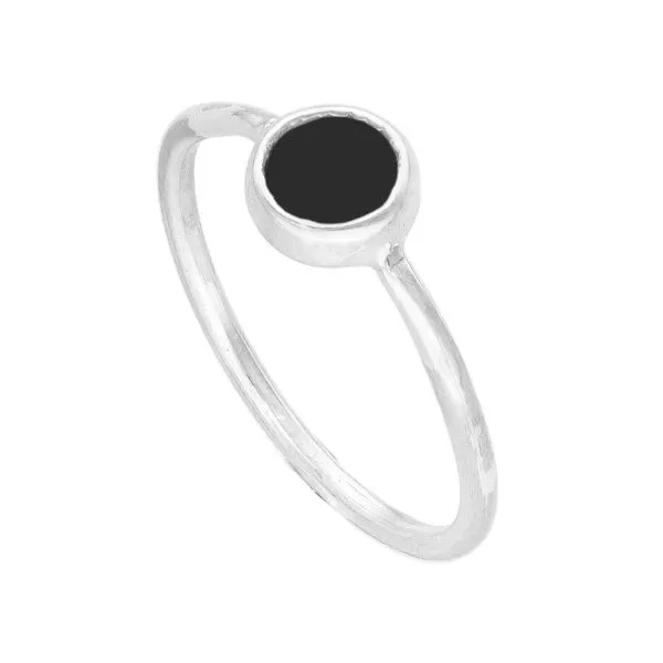 pakilia pakilia Silber Ring rund Fair-Trade und handmade, Schwarz, – Produktbild 2 von 4