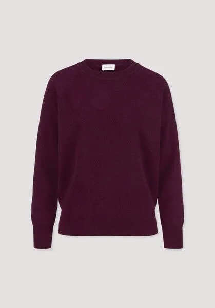 hessnatur hessnatur Strick Pullover Relaxed aus Cashmere mit Recycling-Anteil, Bordeaux, – Produktbild 4 von 4