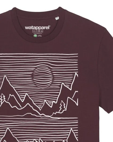 watapparel watapparel T-Shirt Unisex Mountains, Red brown, – Produktbild 3 von 3