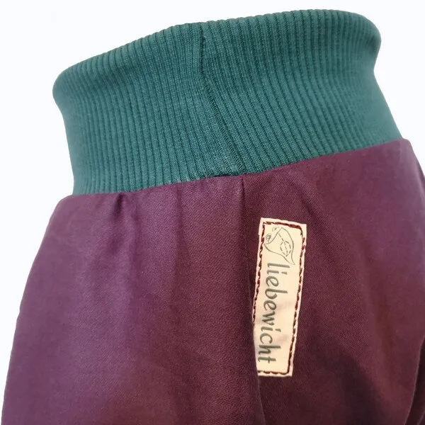 liebewicht liebewicht kurze Pumphose Sommerhose lila aus Bio Satin, Lila, – Produktbild 8 von 8