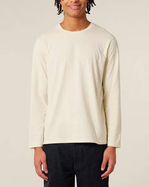 YTWOO YTWOO 3er Pack Unisex Basic Langarmshirts aus Bio-Baumwolle | Longsleeve | verschiedene Farbkombi | Mehrfachpack, Weiß-natural-hellgrau, – Produktbild 4 von 4