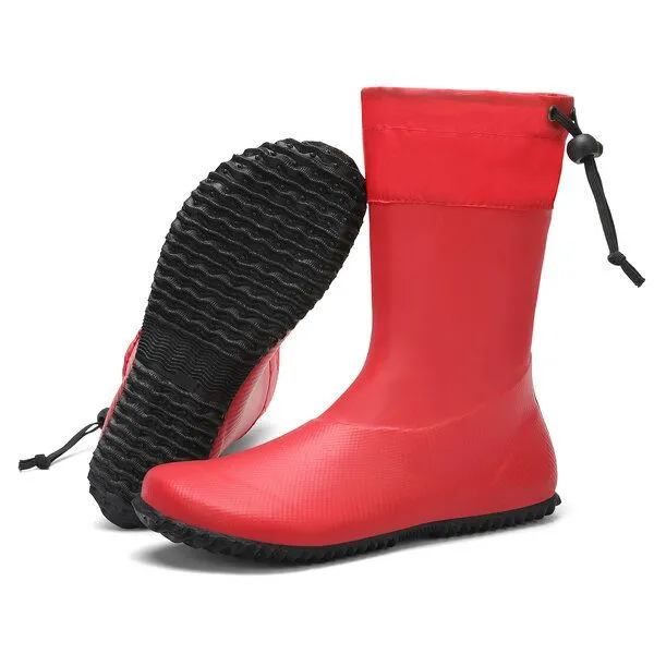 SAGUARO SAGUARO - Gummistiefel Barfußschuhe vegan Naturkautschuk, Rot, – Produktbild 1 von 4