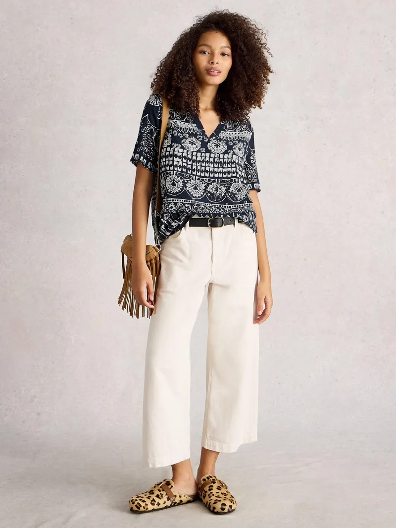 White Stuff White Stuff Bluse Elisa, Marine print, – Produktbild 2 von 4