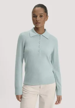 hessnatur hessnatur Polo-Pullover Regular aus Bio-Schurwolle mit Cahsmere – Produktbild 1 von 1