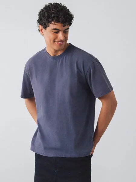 Honest Basics Honest Basics OG Shirt aus Bio- und recycelter Baumwolle, Indigo, – Produktbild 2 von 4