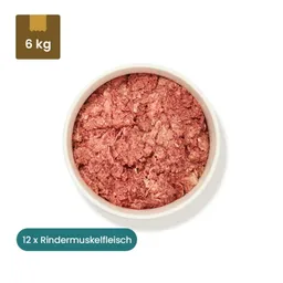 haustierkost.de haustierkost.de Rindermuskelfleisch Extra Frostfutter 12 x 500 g – Produktbild 1 von 1