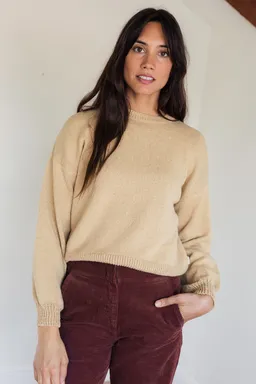 TWOTHIRDS TWOTHIRDS Damen vegan Pullover Pinedo Beige – Produktbild 1 von 1