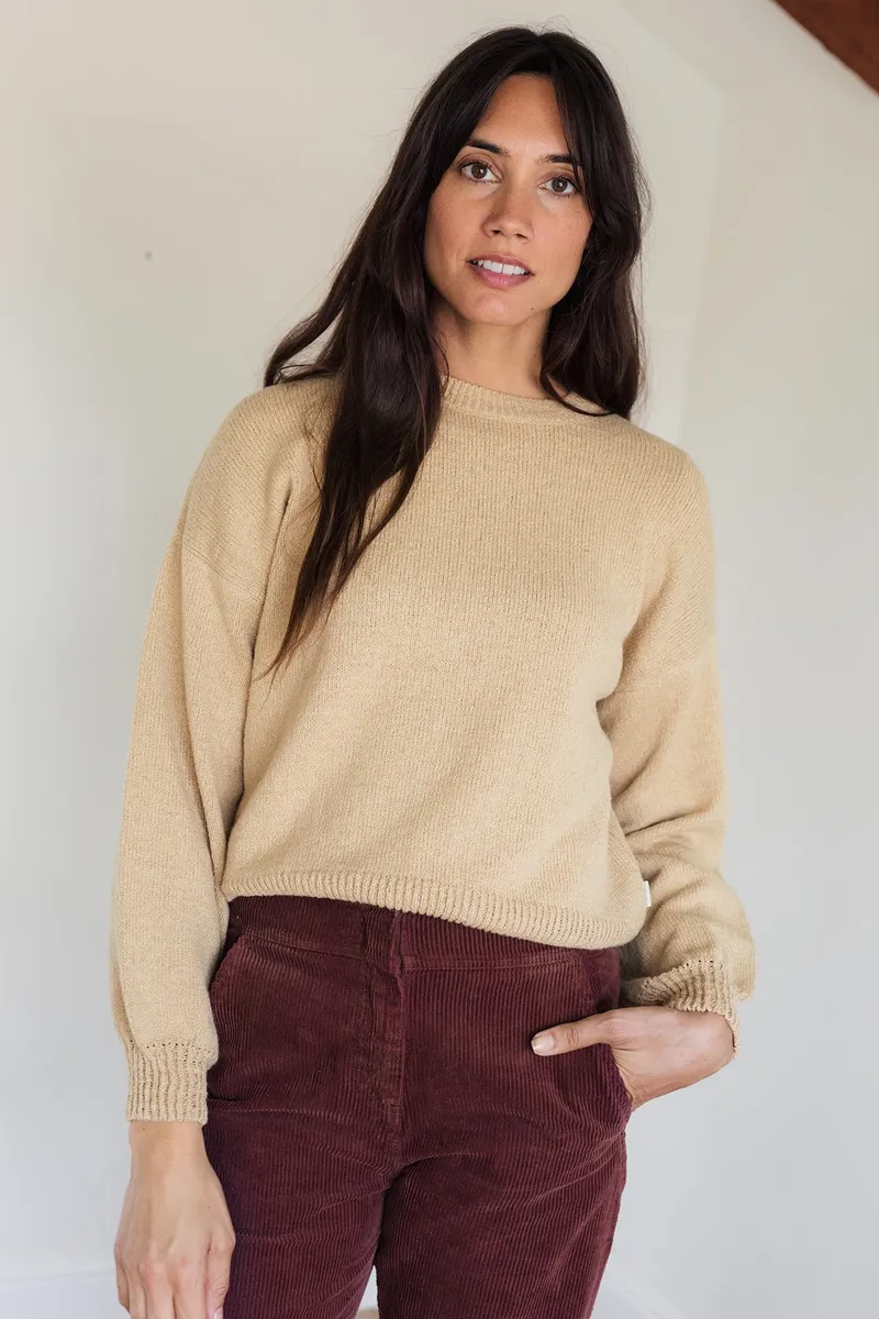 TWOTHIRDS TWOTHIRDS Damen vegan Pullover Pinedo Beige, Beige, – Produktbild 1 von 2