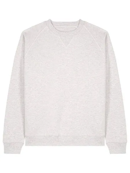 YTWOO YTWOO Klassisches Unisex Raglan Sweatshirt mit Relaxed Fit aus 100% Biobaumwolle, Cremeweiss meliert, – Produktbild 1 von 3