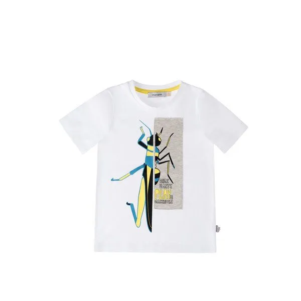 Marraine Kids Marraine Kids T-Shirt aus Bio Baumwolle mit platziertem Druck, Weiss/bunt, – Produktbild 1 von 4