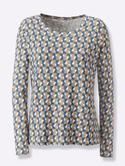 Witt Langarmshirt camel-bleu-bedruckt – Produktbild 1 von 1