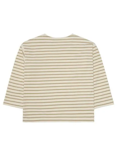 KnowledgeCotton Apparel KnowledgeCotton Apparel Gestreiftes Langarmshirt aus Bio-Baumwolle, Beige-beige-stripe, – Produktbild 3 von 3