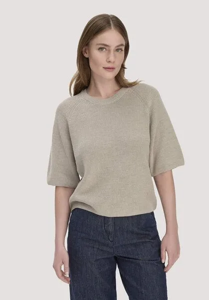 hessnatur hessnatur Strick Pullover Relaxed aus reiner Bio-Baumwolle, Taupe, – Produktbild 1 von 4