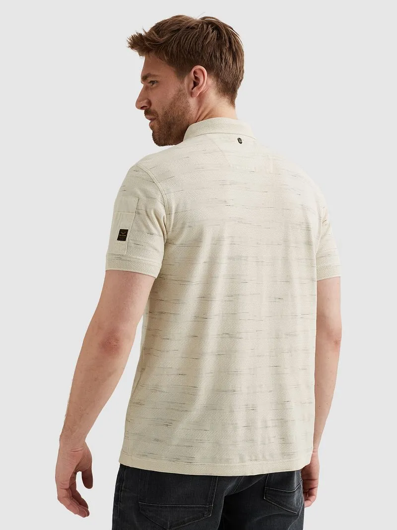 PME Legend PME Legend Popcorn Polo Bone White - Größe S, Weiß, – Produktbild 4 von 5
