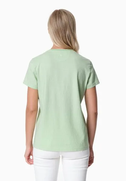 ORGANICATION ORGANICATION TESSA | Basic T-Shirt aus Bio-Baumwolle mit V-Ausschnitt, Foam green, – Produktbild 3 von 4