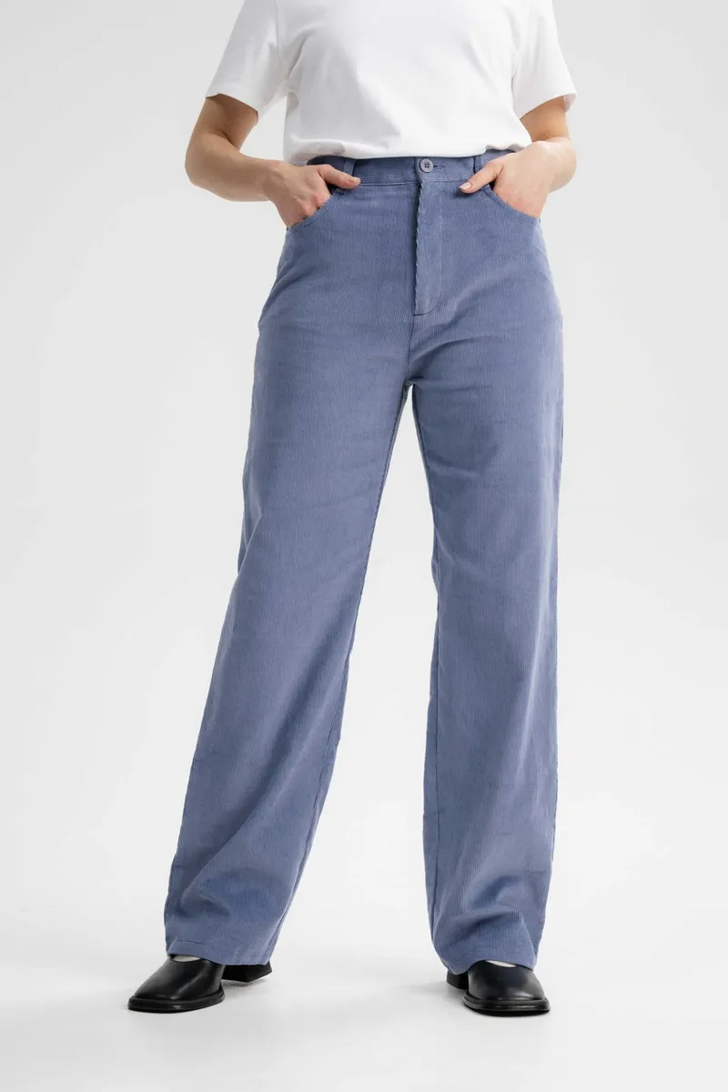 MELA MELA Damen vegan Hose Kord Oorja Taubenblau, Blau, – Produktbild 2 von 2