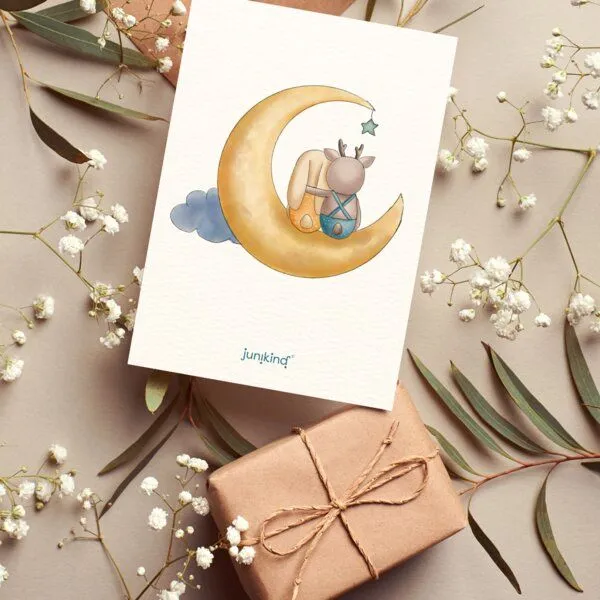 junikind junikind Postkarte, DIN A6, inkl. Umschlag aus Kraftpapier, Bio-Strukturpapier – Produktbild 5 von 6