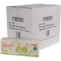 Memo memo Taschentücher Recycling Extra Soft 15x15x10, 4-lagig – Produktbild 1 von 1