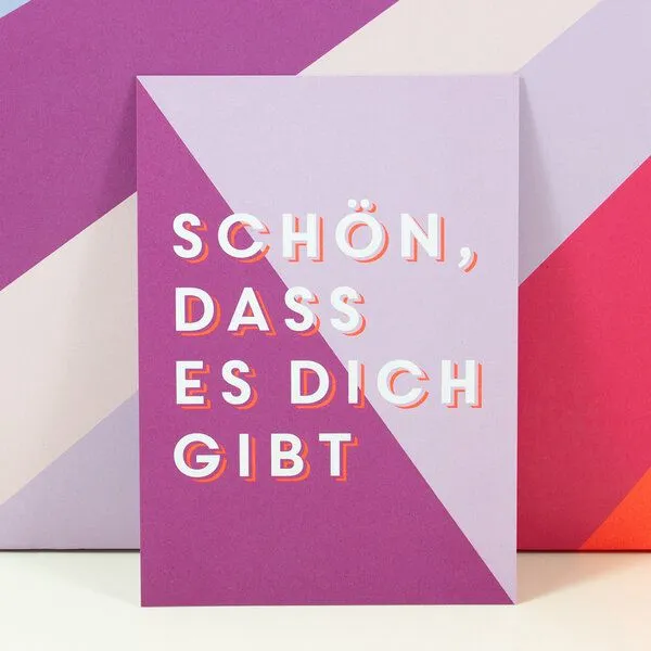 Bow & Hummingbird Bow & Hummingbird Postkarte "Schön, dass es Dich gibt" – Produktbild 1 von 2
