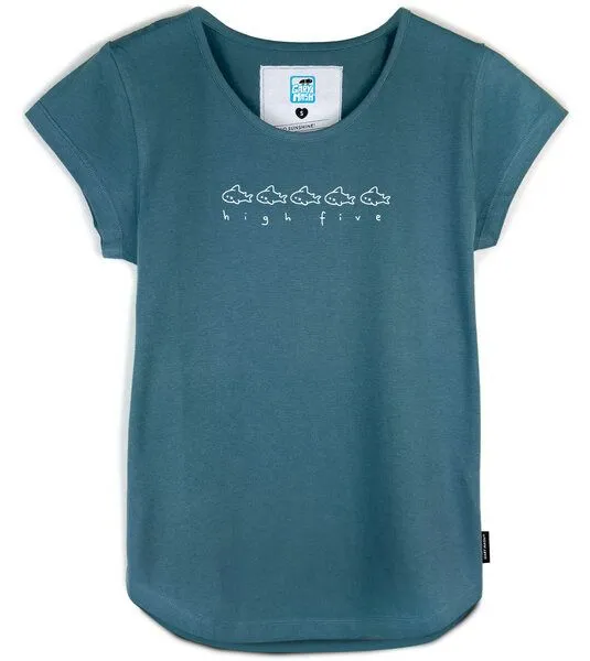 Gary Mash GARY MASH Shirt Asheville High five aus Bio-Baumwolle, Petrol, – Produktbild 2 von 4