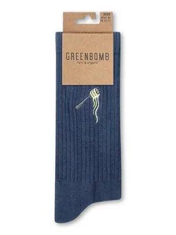 GreenBomb GREENBOMB Pasta Fork Tennis Socks - Lässige Socken aus Bio-Baumwoll Mix / hochwertiger Print / Fair & Vegan – Produktbild 1 von 1