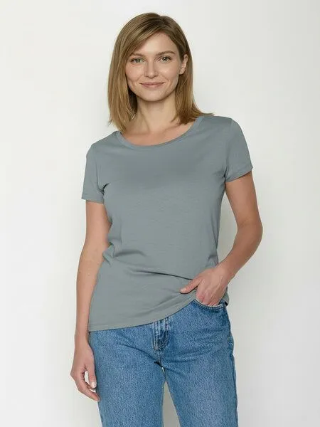 GreenBomb GREENBOMB Basic Loves - Sportliches T-Shirt aus Bio-Baumwolle / GOTS / Fair & Vegan, Grau (fogstone), – Produktbild 1 von 4