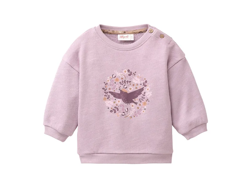 People Wear Organic People Wear Organic Sweat-Pullover Bio-Baumwolle (kbA) grauviolett 98/104, Lila, grau, – Produktbild 1 von 1