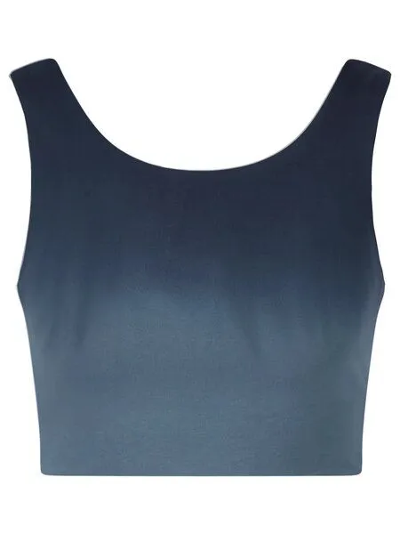 nice to meet me nice to meet me Reversible Crop Tank aus weicher Biobaumwolle, Gradient blue, – Produktbild 4 von 7