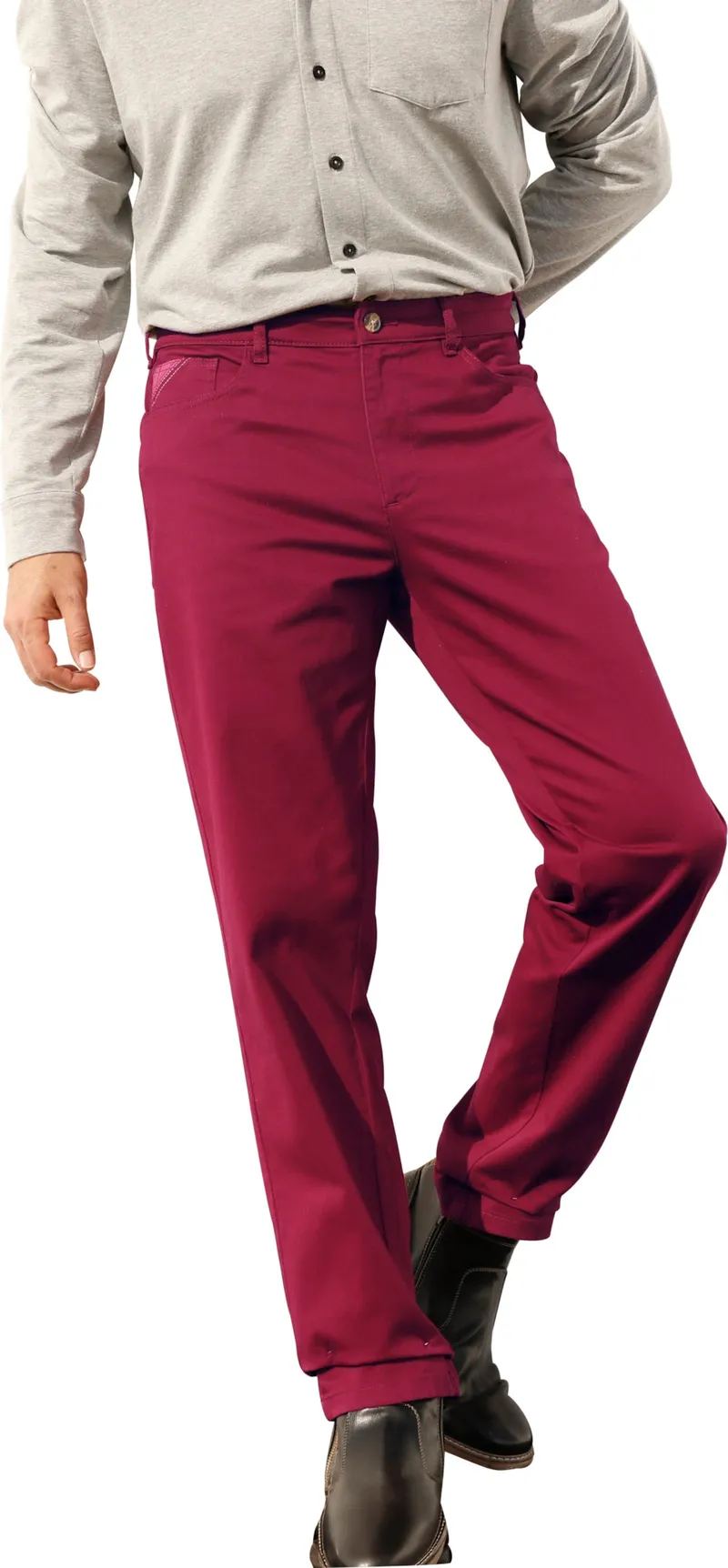 marco donati Hose dunkelrot, Dunkelrot, – Produktbild 2 von 3