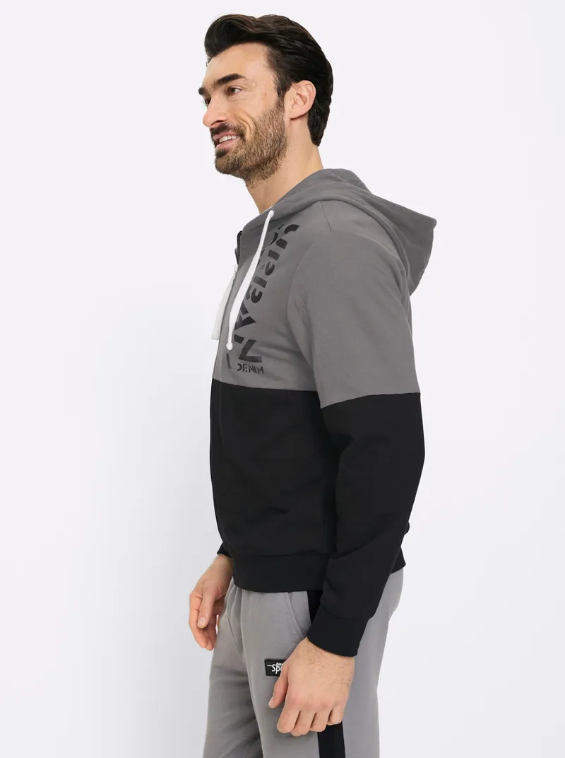 Catamaran Sports Sweatjacke grau-schwarz, Grau-schwarz, – Produktbild 2 von 2