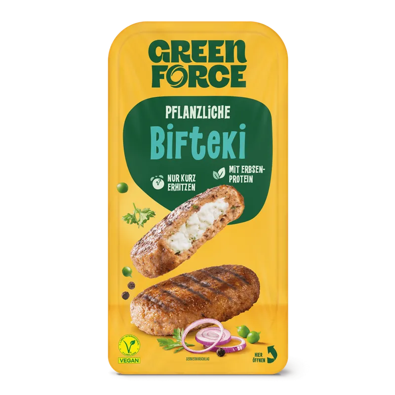 GREENFORCE Pflanzliche Bifteki, 180g – Produktbild 1 von 1