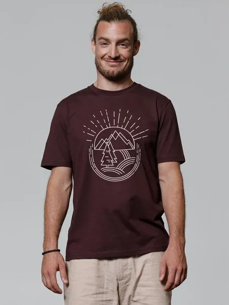 watapparel watapparel T-Shirt Natur ist schön, Red brown, – Produktbild 2 von 3