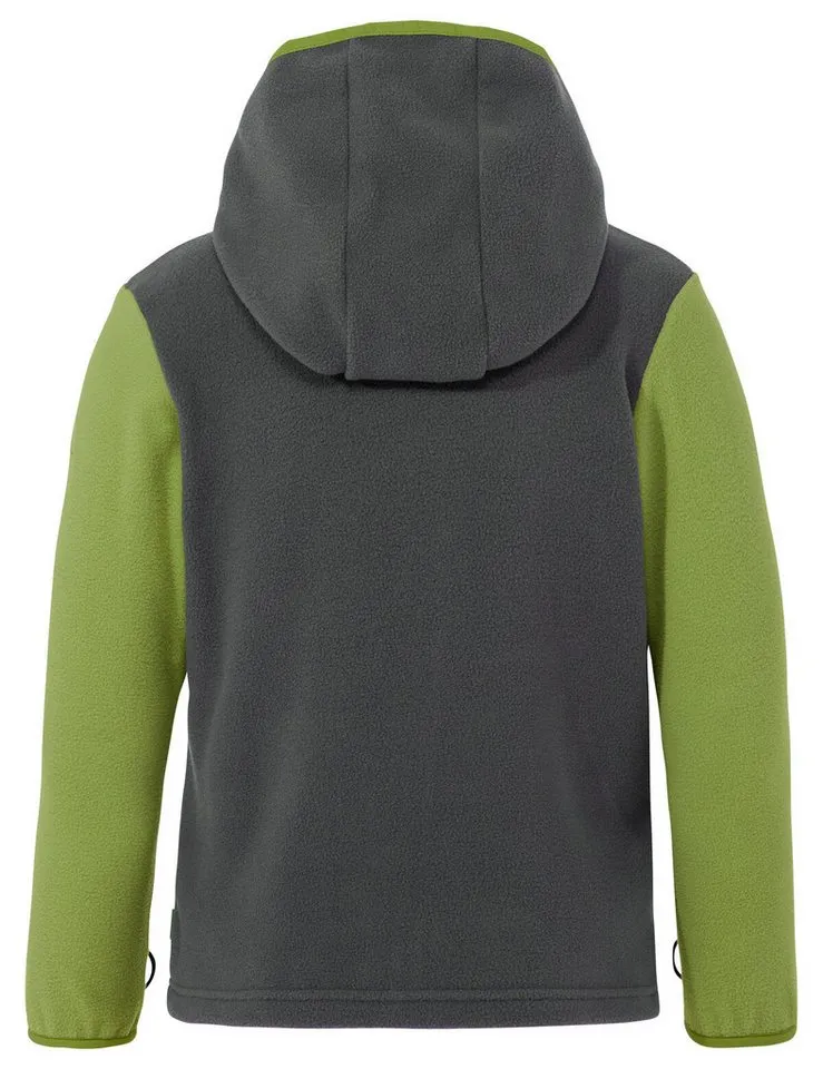 Vaude Vaude Kapuzenfleecejacke Kids Pulex Hooded Jacket II mit Kapuze, atmungsaktives Material, mit Eingrifftaschen, Grün, – Produktbild 3 von 3