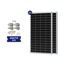 Renogy 16BB N-Typ 175W Solarmodul - inkl. 0% MwSt. / 2 Stück mit gratis Z-Halterung – Produktbild 1 von 1