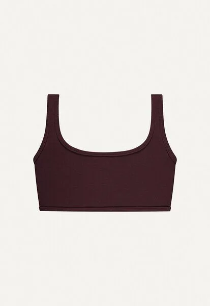 Oy Oy Bikini Oberteil „Vento“ aus Frottee-Stoff, Dunkelbraun, – Produktbild 1 von 2