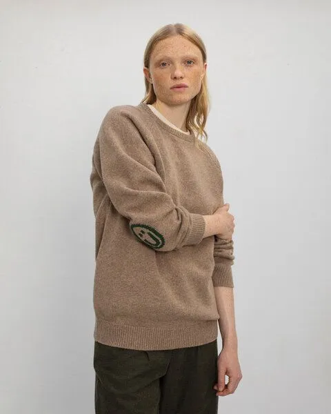 Rotholz Rotholz Smiling Strickpullover aus recycelter Wolle, Beige, – Produktbild 2 von 7