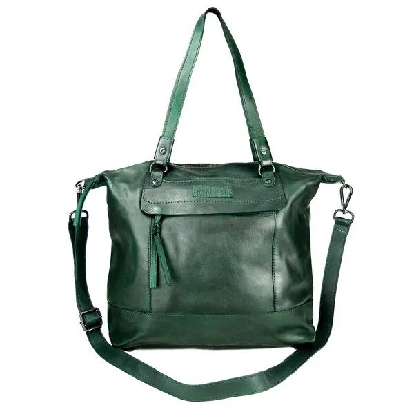 manbefair manbefair Shopper May Leder grün – Produktbild 3 von 4