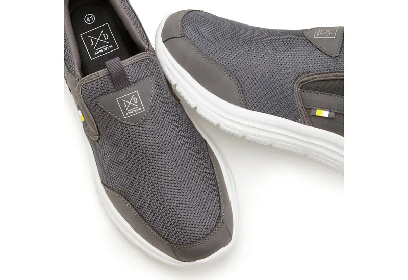 John Devin John Devin Freizeitschuh, Halbschuh, Slipper, Turnschuh, Slip-On-Sneaker Sneaker zum Reinschlüpfen Unisex VEGAN, Grau, – Produktbild 5 von 5