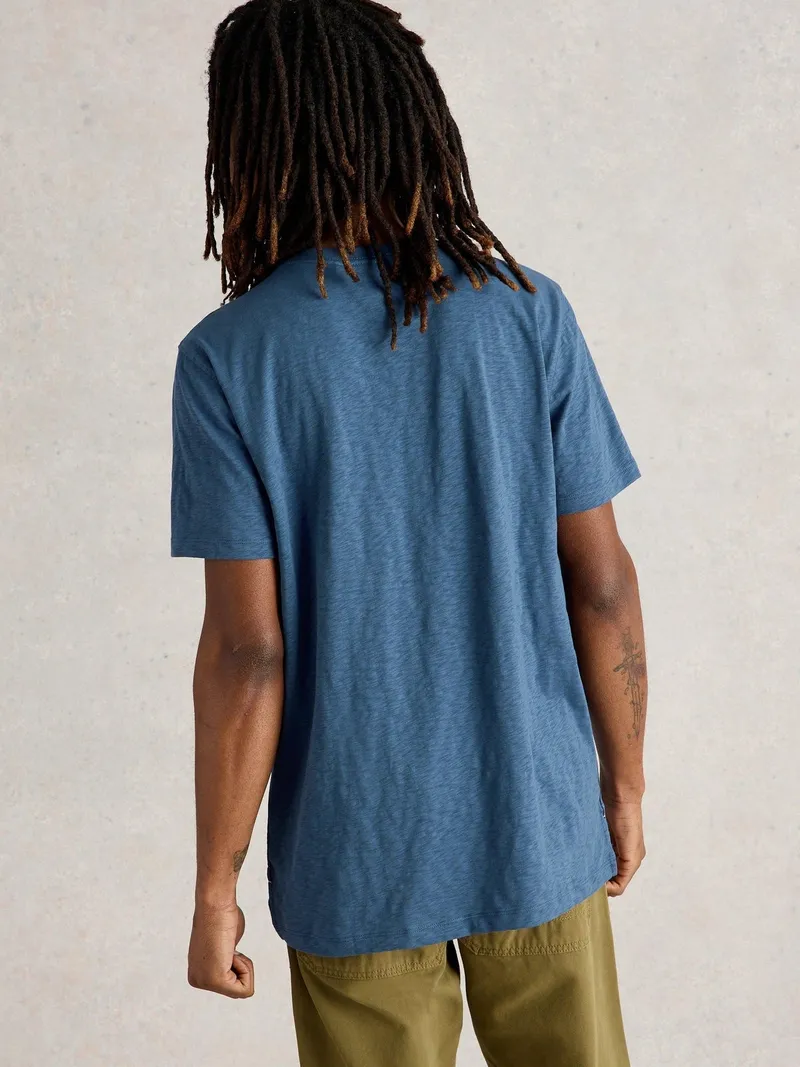 White Stuff T-Shirt Abersoch mit Fisch-Motiv - S, Blau print, – Produktbild 4 von 4