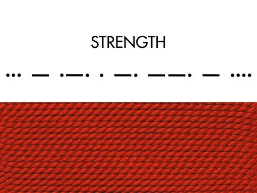 renna deluxe renna deluxe Morse-Code Armband vergoldet, Rot, – Produktbild 8 von 8