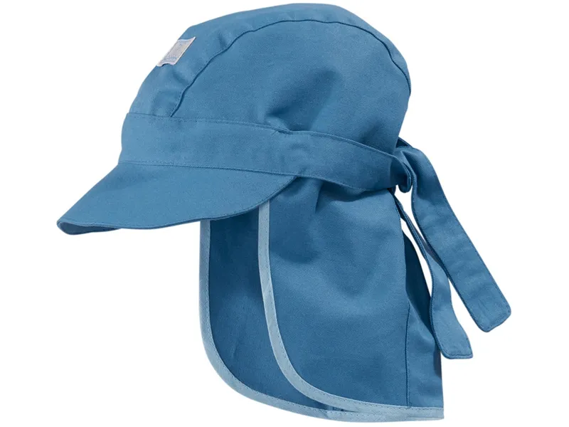 Pickapooh Pickapooh Baby und Kinder Sommerhut mit Nackenschutz UV-60 jeans Gr.48, Blau, – Produktbild 1 von 2